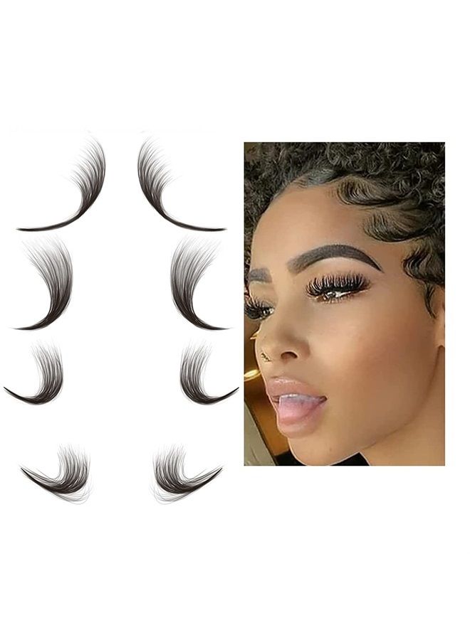 dadop تاتو شعر الحواف الزائفة - ملصقات شعر الأطفال - تاتو مقاوم للماء لمكياج الجسم للنساء - تاتو الحواف الزائفة لشعر مجعد - أدوات مكياج لتصفيف الشعر في صالون DIY (E) - Image 1