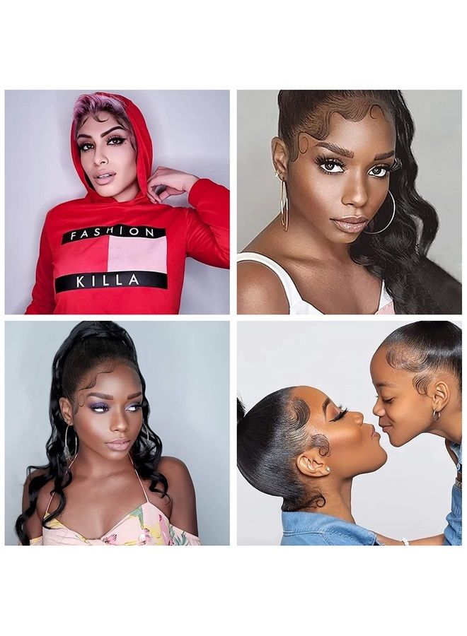 dadop تاتو شعر الحواف الزائفة - ملصقات شعر الأطفال - تاتو مقاوم للماء لمكياج الجسم للنساء - تاتو الحواف الزائفة لشعر مجعد - أدوات مكياج لتصفيف الشعر في صالون DIY (E) - Image 2