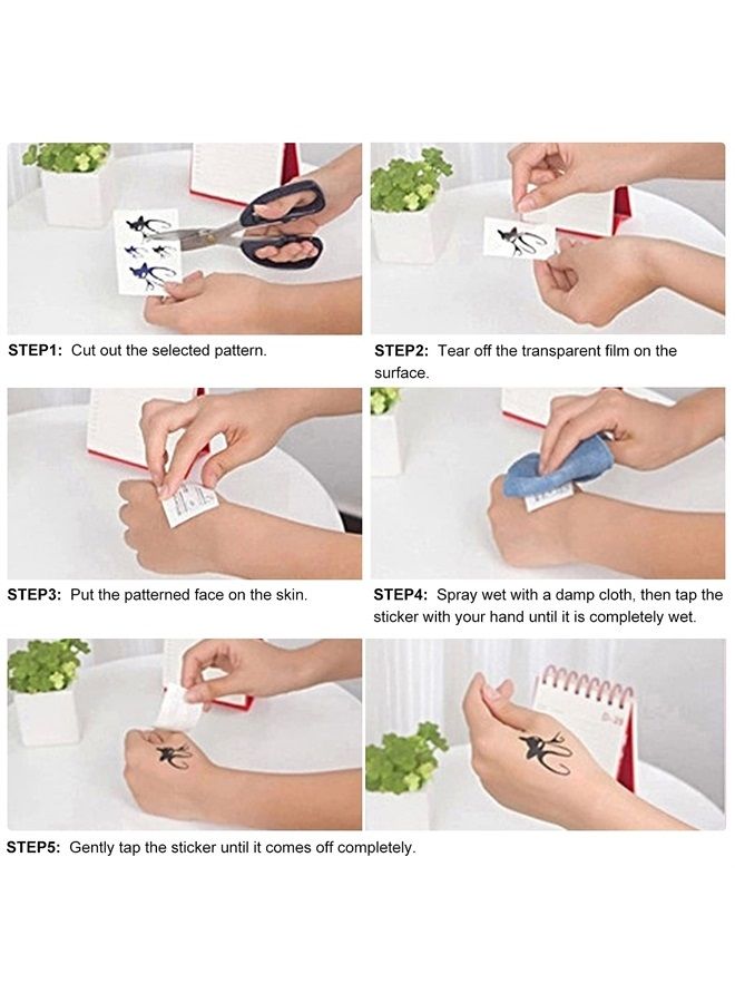 dadop تاتو شعر الحواف الزائفة - ملصقات شعر الأطفال - تاتو مقاوم للماء لمكياج الجسم للنساء - تاتو الحواف الزائفة لشعر مجعد - أدوات مكياج لتصفيف الشعر في صالون DIY (E) - Image 4