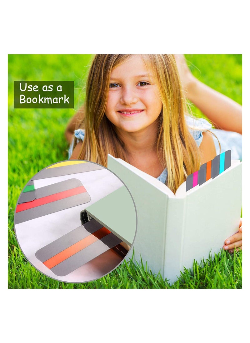 Excefore Guided Reading Strips Highlight Strips Colored Overlay Highlight Bookmarks Help with Dyslexia for Crystal Children and Teacher Supply Assistant (2 Sizes, 6 Colors）  - Image 2