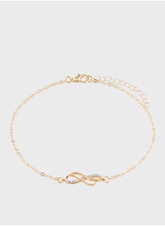 ELLA Stone Detail Infinity Anklet  - Image 1