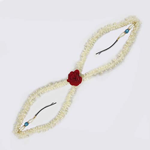 Paradise® Double Hair Gajra Artificial Hair Gajra Flowers For Wedding Hair Veni 380 degree gajra With Blue Pearl - Image 3