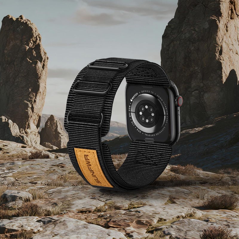 SUNFWR Rugged Nylon Band for Apple Watch 42mm(Series 11/10) 41mm 40mm 38mm Men,Velcro Tactical Military Strap for iWatch Series 11/10/9/8/7/6/5/4/3/2/1/SE - Image 2
