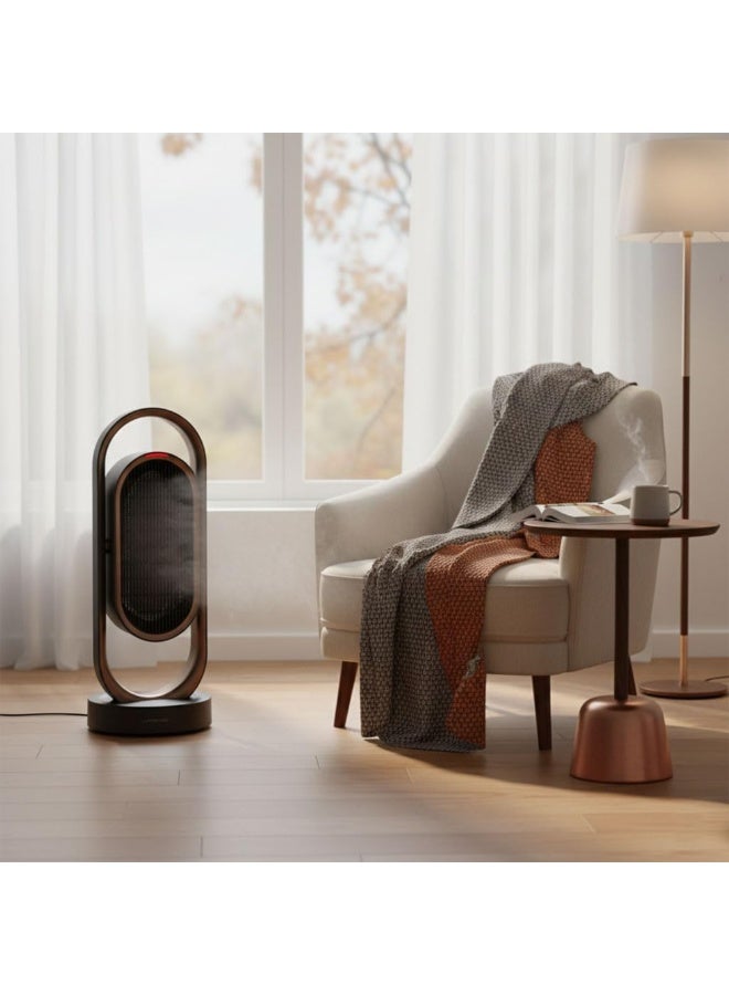 جرين ليون مدفأة ومروحة كهربائية، تسخين سيراميكي 1800 واط، تحكم باللمس وعن بعد، تذبذب ثنائي الاتجاه، 3 سرعات، مؤقت، فلتر قابل للفصل، تشغيل هادئ، مروحة كهربائية محمولة ومدفأة فضاء - Image 2