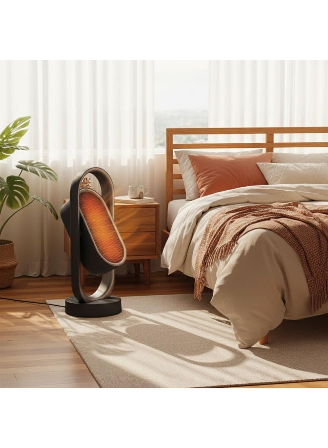 جرين ليون مدفأة ومروحة كهربائية، تسخين سيراميكي 1800 واط، تحكم باللمس وعن بعد، تذبذب ثنائي الاتجاه، 3 سرعات، مؤقت، فلتر قابل للفصل، تشغيل هادئ، مروحة كهربائية محمولة ومدفأة فضاء - Image 4