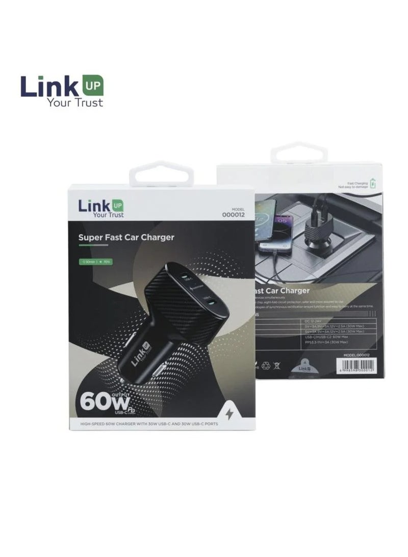 لينك اب LinkUP PowerDrive 60W - شاحن السيارة فائق الأداء 60 واط - Image 2