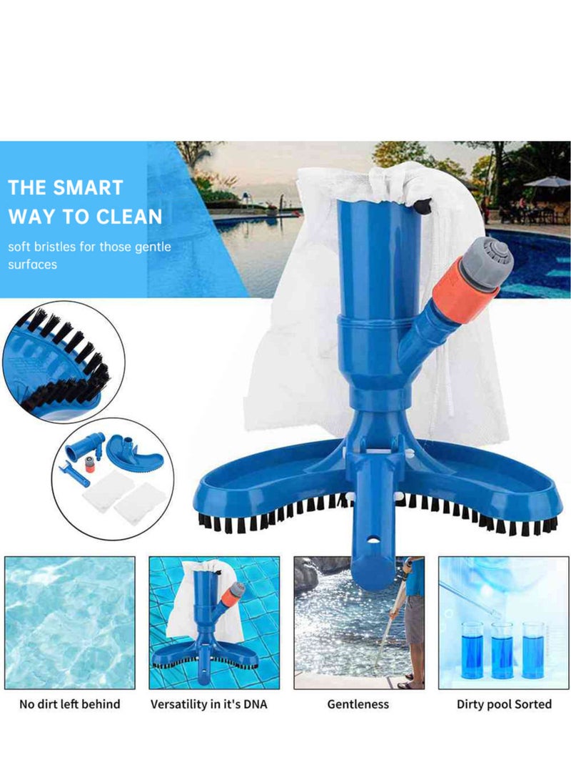 Generic Swimming Pool Vacuum Cleaner Cleaning Disinfect Tool Set Suction Head Pond Fountain Spa Pool Cleaning Brush EU/US Pool Cleaner (EU)  - Image 3