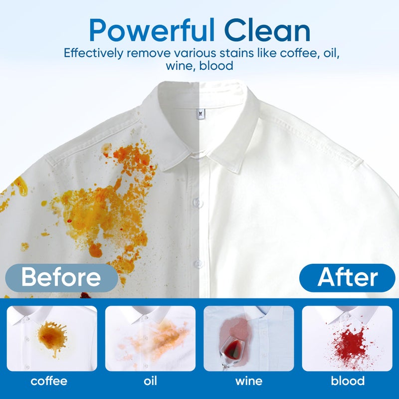 Fisroa Fragrance Free Laundry Detergent Sheets Travel Eco-friendly 300 Loads Fisroa Clothes Washing Detergent Sheets Plastic-Free Washer Strips, Unscented Liquidless Laundry Strips Tablet - Image 4
