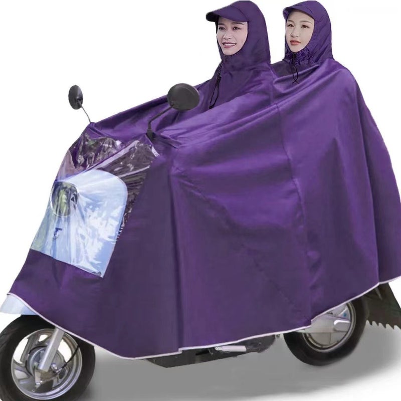 Raincoat Electric Vehicle Poncho Enlarged And Thickeneded Motorcycle Double Single Male And Female Cycling Rainproof Full Body Covering Feet - Image 1