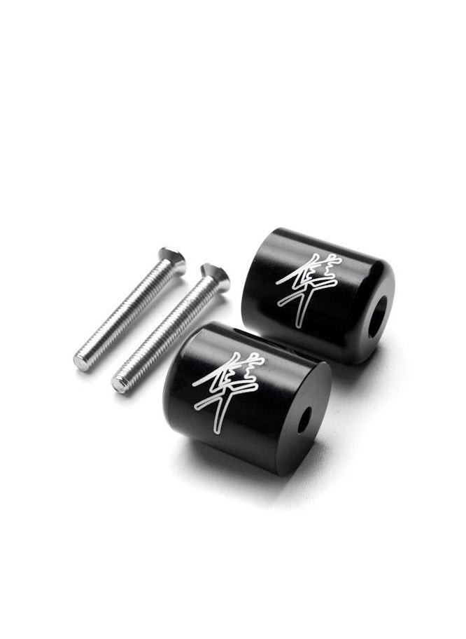 Suzuki Pair of Suzuki Hayabusa Motorcycle Hand Grips Handlebar Ends Caps, Black  - Image 2