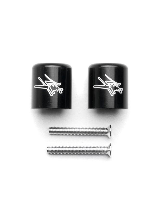 Suzuki Pair of Suzuki Hayabusa Motorcycle Hand Grips Handlebar Ends Caps, Black  - Image 1