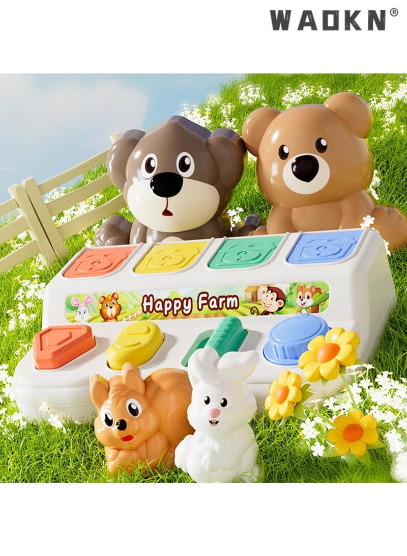 دبليو أيه أو كي أن لعبة الديناصور التفاعلية للأطفال والأطفال الصغار, التعلم المبكر وتطوير الدماغ لعبة تعليمية,لعبة التفاعلية للبوب الحيوان للأطفال,لعبة السبب والنتيجة, لعبة التعلم المبكر للألوان لفرز الألوان, لعبة تنمية مونتيسوري للأطفال والأولاد والبنات, أعمار 3 + (حيوان) - Image 3