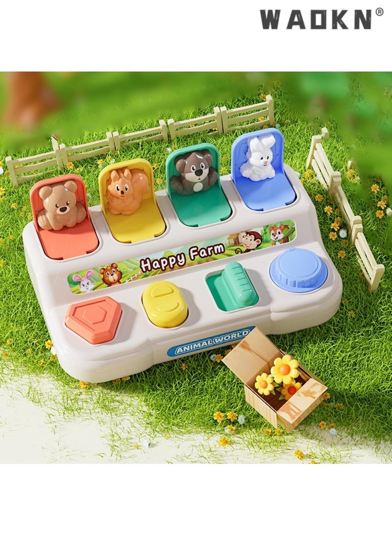 دبليو أيه أو كي أن لعبة الديناصور التفاعلية للأطفال والأطفال الصغار, التعلم المبكر وتطوير الدماغ لعبة تعليمية,لعبة التفاعلية للبوب الحيوان للأطفال,لعبة السبب والنتيجة, لعبة التعلم المبكر للألوان لفرز الألوان, لعبة تنمية مونتيسوري للأطفال والأولاد والبنات, أعمار 3 + (حيوان) - Image 4