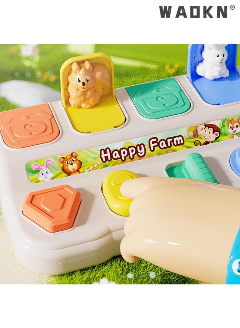 دبليو أيه أو كي أن لعبة الديناصور التفاعلية للأطفال والأطفال الصغار, التعلم المبكر وتطوير الدماغ لعبة تعليمية,لعبة التفاعلية للبوب الحيوان للأطفال,لعبة السبب والنتيجة, لعبة التعلم المبكر للألوان لفرز الألوان, لعبة تنمية مونتيسوري للأطفال والأولاد والبنات, أعمار 3 + (حيوان) - Image 2