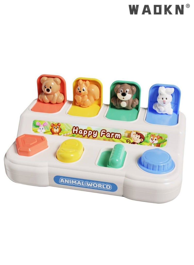 دبليو أيه أو كي أن لعبة الديناصور التفاعلية للأطفال والأطفال الصغار, التعلم المبكر وتطوير الدماغ لعبة تعليمية,لعبة التفاعلية للبوب الحيوان للأطفال,لعبة السبب والنتيجة, لعبة التعلم المبكر للألوان لفرز الألوان, لعبة تنمية مونتيسوري للأطفال والأولاد والبنات, أعمار 3 + (حيوان) - Image 1