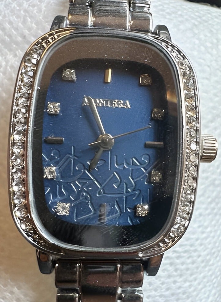 Montera Women's Watch - Blue Patterned Dial with Metal Bracelet - Image 4