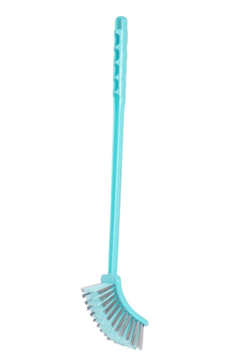 Kleanmax KLEAN MAX Single Side Toilet Cleaner Brush for Cleaning Indian and Western Style Toilets 1 Piece Sea Green Color Virgin Plastic Toilet Brush - Image 1