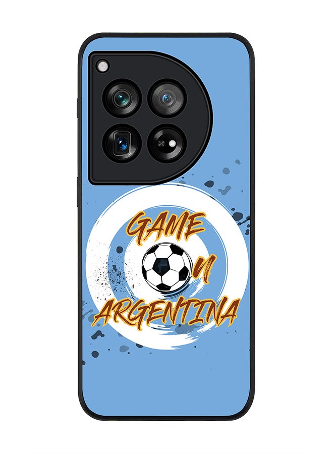 Stylizedd Rugged Black Edge Case for OnePlus 12, Slim fit Soft Case Flexible Rubber Edges Anti Drop TPU Gel Thin Cover -  Game on Argentina - Image 1