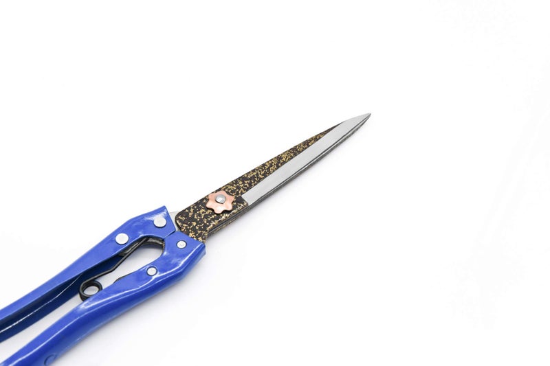 LCDCM Grass Sheep Shear - Coated Wear-Resistant Handle, Manganese Steel Double-Edged, Strong Spring Suitable For Manual Shearing of Cow, Sheep, and Horse Hair (Blue 10.2 inches) - Image 3