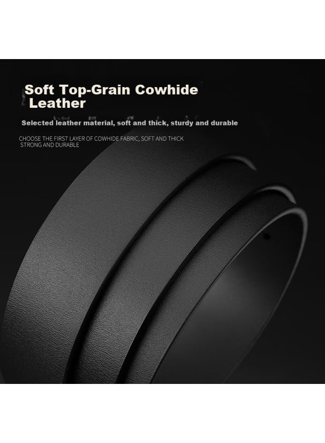 Crocodile Vintage Casual Men's Genuine Leather Belt Fashion Pin Buckle Youth Waist Belt Birthday Gift 4187 Black - Image 2