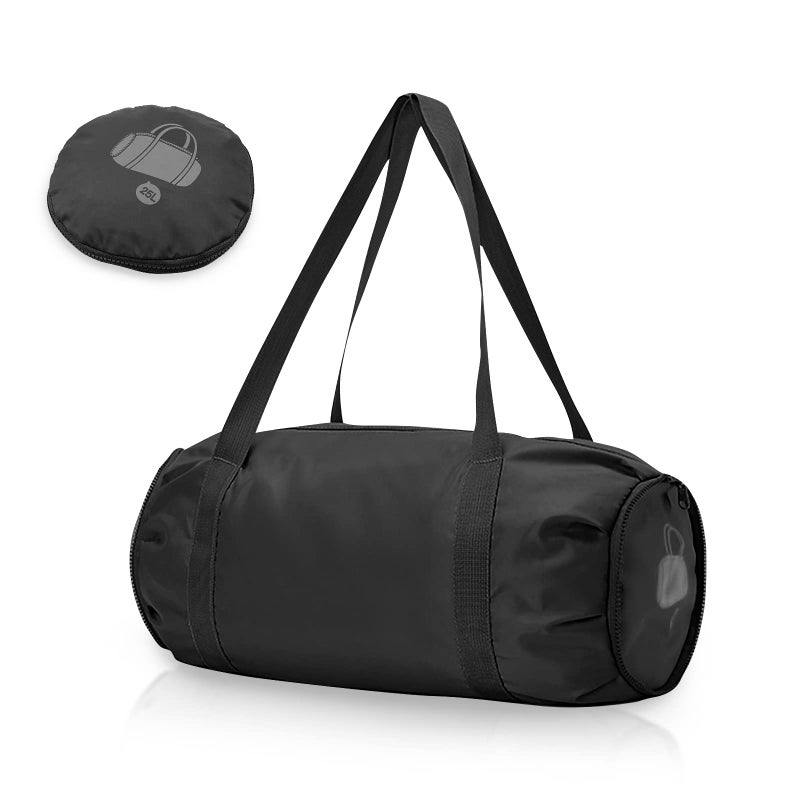 Yitexin Foldable Sports Gym Duffel with Wet Dry Pocket Ultralight Travel Carry on Bag Overnight Weekender for Travel Beach Black - Image 2