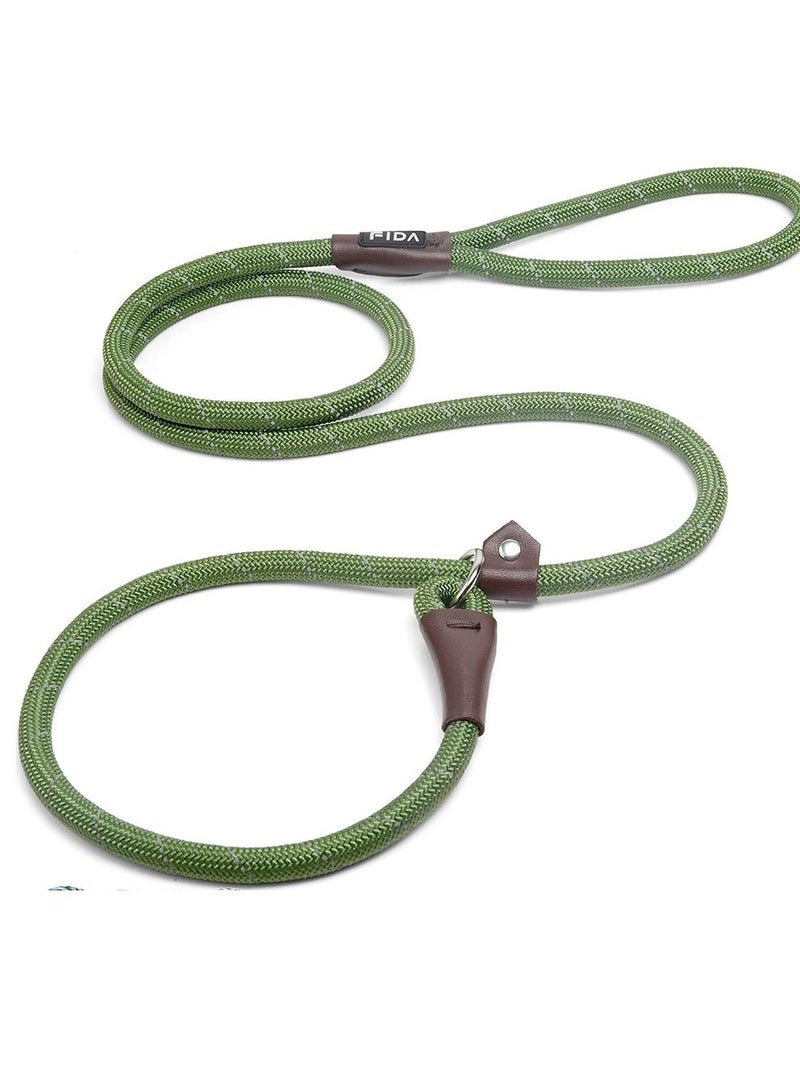 fida Durable Slip Lead Dog Leash / Training Leash(6ft length, 1/2 thick Rope) Green - Image 1
