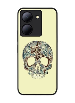 Rugged Black Edge case for Vivo Y27s/ Vivo Y27 5G, Slim fit Soft Case Flexible Rubber Edges Anti Drop TPU Gel Thin Cover - Skully Tattoo