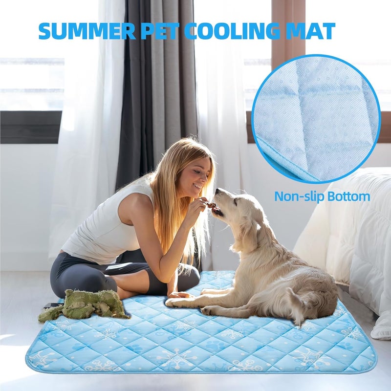 HOMIMP Cool Pet Pad, Summer Cooling Mat & Sleeping Pad, Sky Blue S, 15.5IN x 19.5IN - Image 3
