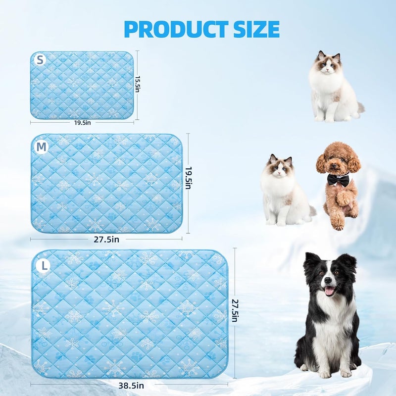 HOMIMP Cool Pet Pad, Summer Cooling Mat & Sleeping Pad, Sky Blue S, 15.5IN x 19.5IN - Image 5