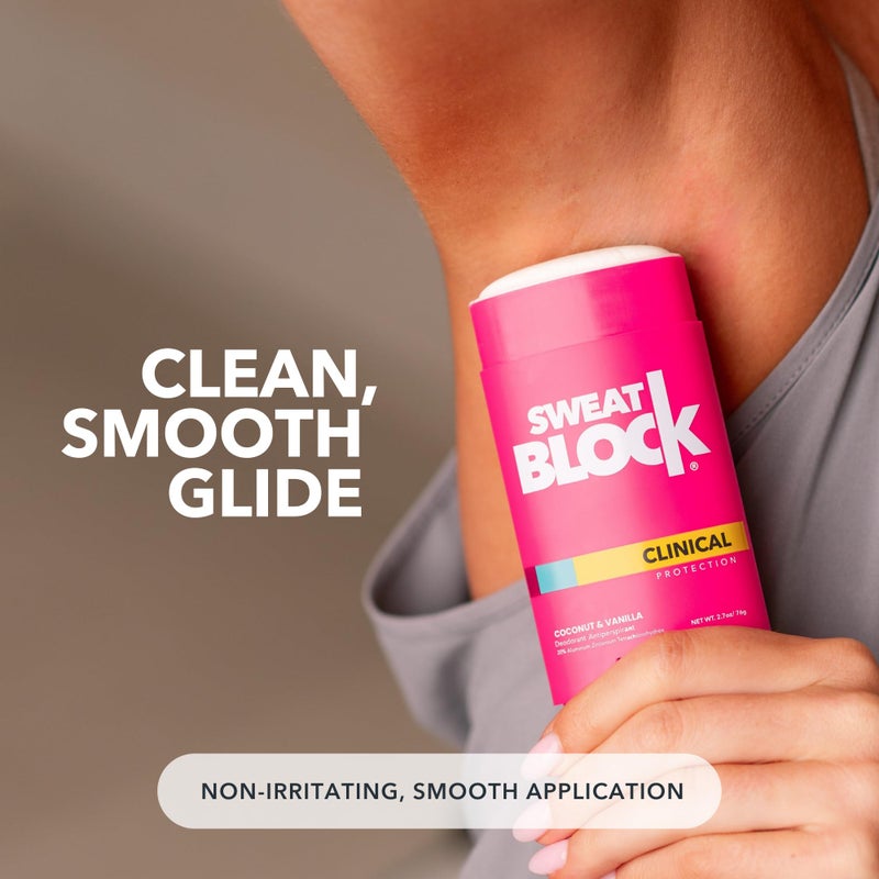 SweatBlock Clinical Strength Deodorant for Women Coconut and Vanilla Scent 48 Hour Sweat and Odor Protection Daily Use Formula Designed for Long-Lasting Freshness and Confidence Dermatologist Tested - Image 3