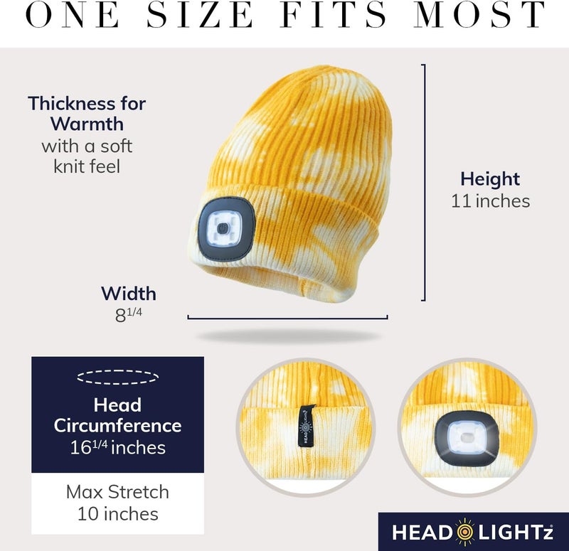 HEAD LIGHTZ Store ® Rechargeable LED Beanie Hat – Hands-Free Lighted Cap for Running, Walking & Camping – As Seen on Oprah’s Favorite Things – Machine Washable, Unisex - Image 2