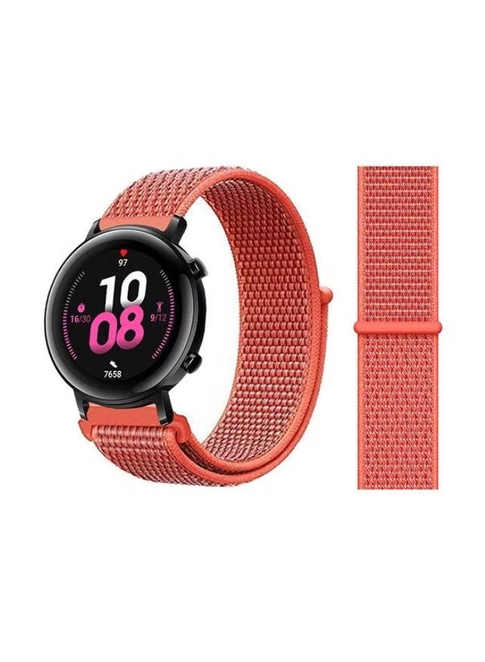 vesus Nylon Loop Replacement Band For Huawei Watch GT 2 Nectarine Orange