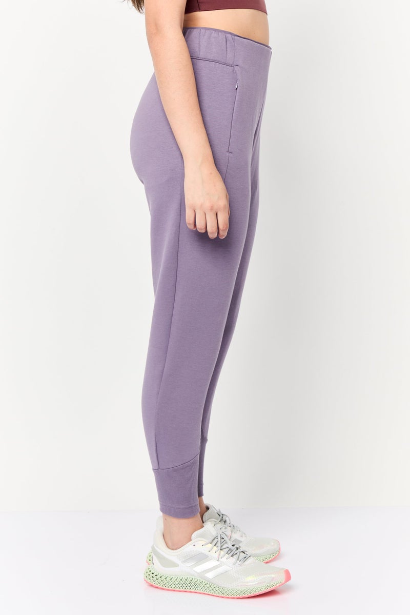 Adidas Women Regular Fit Brand Logo Training Sweatpants, Purple - Image 3
