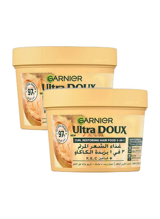 garnier HAIR FOOD COCOA MASK 390ML Twin Pack - Image 1