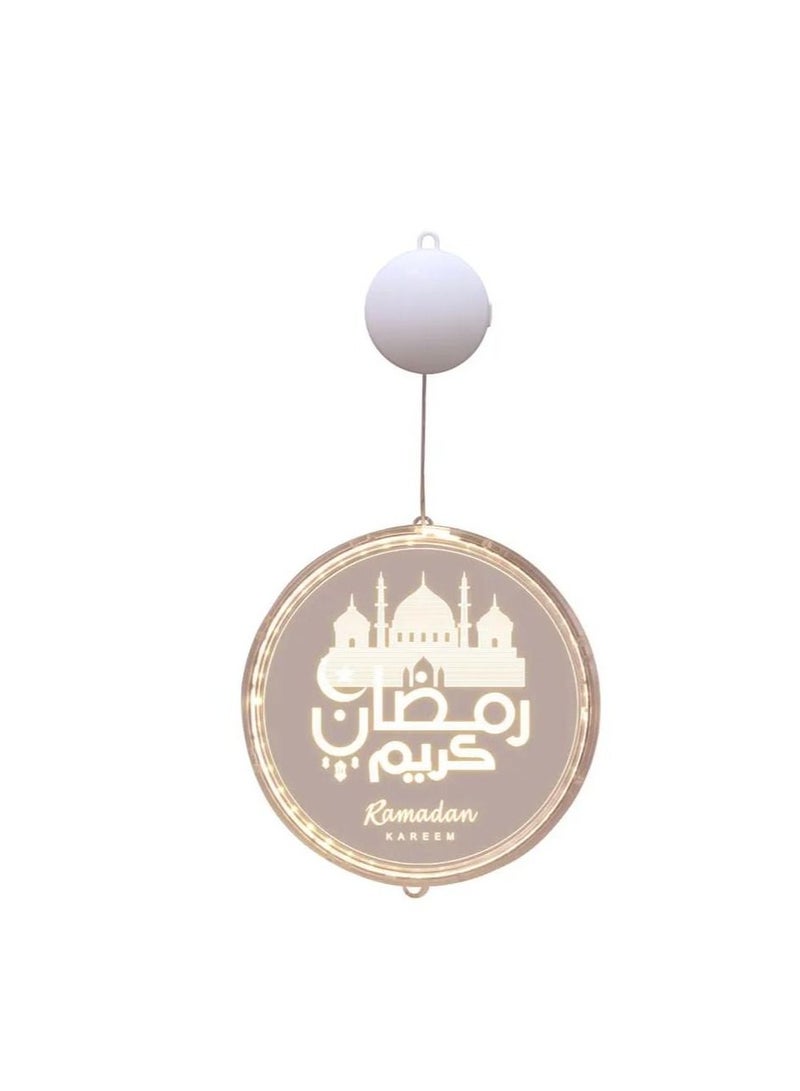 Y&D Eid Decoration 3D Disc Battery Hanging Lights Ramadan Castle Moon LED - Image 2