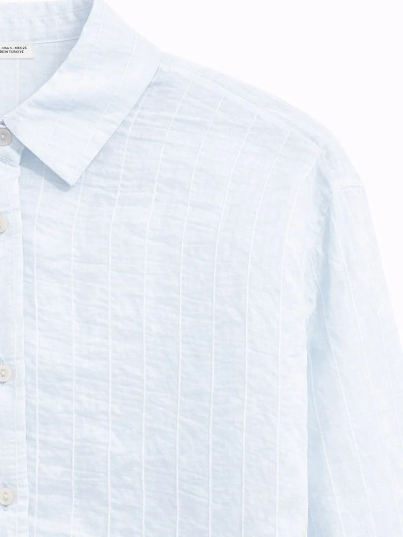 MixRay Mixray Striped Textured Woven Button Shirt