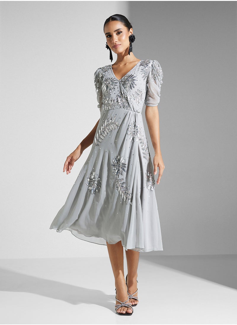 Amelia Rose Embellished Dress  - Image 4