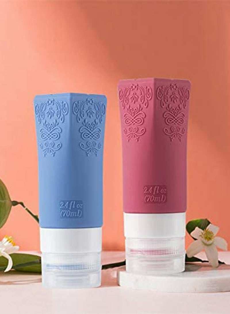 KASTWAVE 6 Pieces Cosmetic Travel Containers Set 70 ml Travel Bottles Leakproof - Image 5