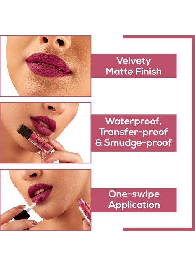 Renee Stay Forever Matte Liquid Lipstick Combo - Transfer-Proof, Smudge-Proof, Long Lasting, Infused With Vitamin E & Jojoba Oil - Perfect For Gifting, Wedding, Special Occasions, Travel Pack Of 10 - Image 3