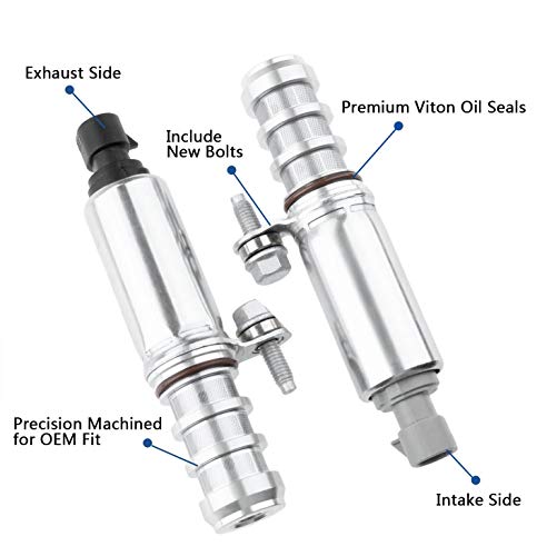 Surwit Pair of 2 Intake & Exhaust Camshaft Position Actuator Solenoid Valve for Buick Chevy Captiva Cobalt Equinox HHR Malibu GMC Terrain Pontiac G5 G6 Saturn 2.0L 2.2L 2.4L - Part# 12655420 12655421 - Image 4