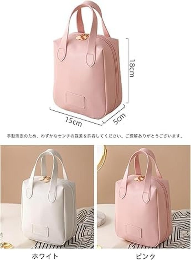 LEVGRY Freestanding & Vertical Makeup Pouch, Makeup Pouch, Cute Brand, Large Capacity, Compact, Cute, Large Capacity, Compact Pouch Perfect for Travel! Freestanding (Pink) - Image 4