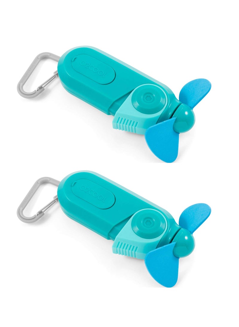 O2COOL O2COOL Carabiner Sport Misting Fan  Pocket Sized Portable OnTheGo Battery Powered Cooling 