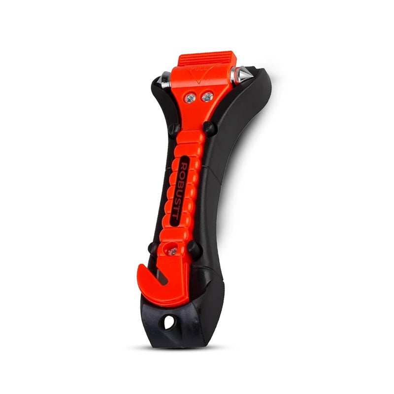 Robustt Car Safety Hammer Emergency Escape Tool with Seat Belt Cutter and Vehicle Window Glass Breaker (Pack of 10) - Image 1