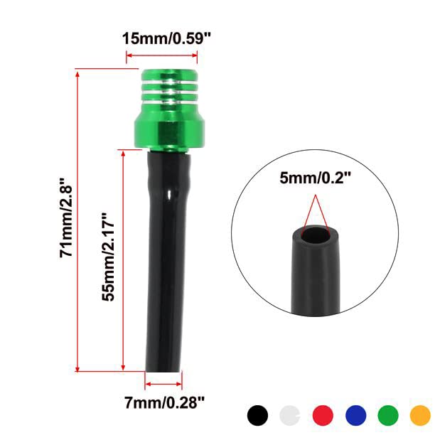 APPYU 2Pcs ATV Gas Tank Vent Hose Air Vent Hose Gas Fuel Cap Universal CNC Tube One Way Valve Aluminum Breather for KLX110 KX65 - Image 2