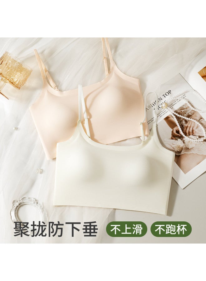 MIIOW Seamless, Nude-Feel, Antibacterial, Anti-Peep, Thin Strap Camisole For Women - Image 3