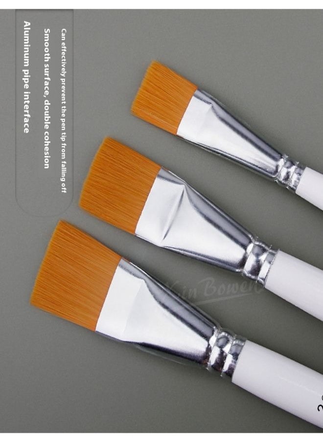 3-Piece Short Handle Nylon Brush Set – Flat Brushes for Watercolor, Acrylic, and Oil Painting - pzsku/Z44679DD1C666725A1952Z/45/_/1723983641/436728e3-f64a-4a24-8e6d-a1043403ca99