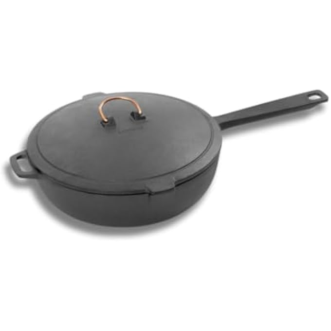 Barebones Enamel Lined Cast Iron Skillet  10 In  Vintage White - Image 1