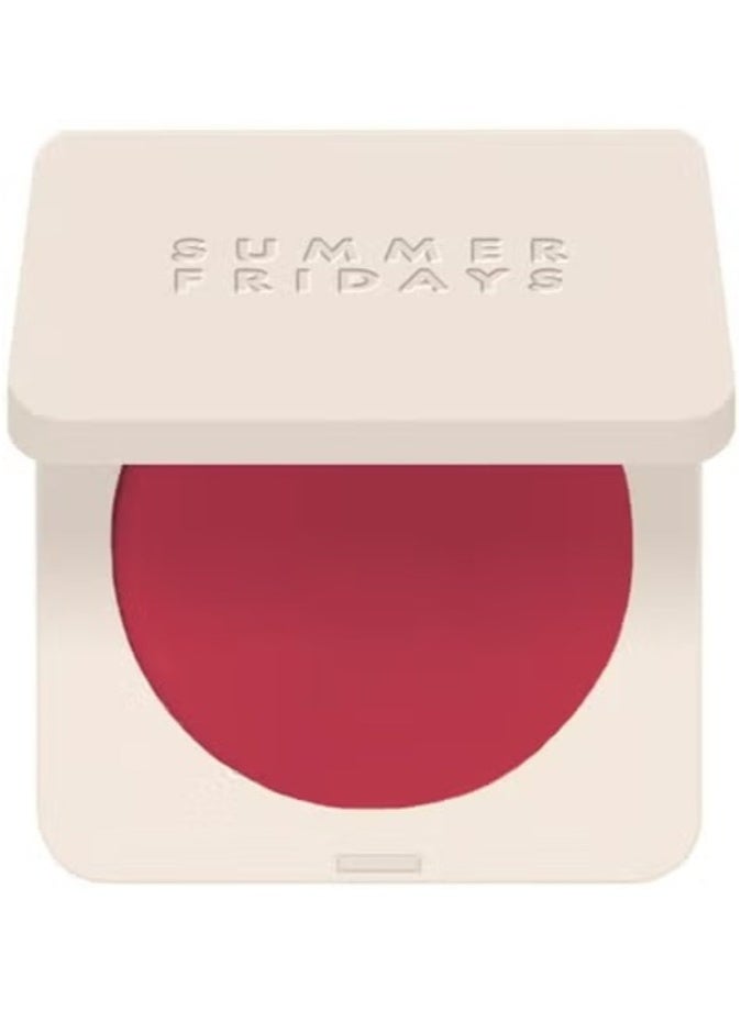 Summer Fridays Hydrating Blush Butter Balm with Peptides, Dusty Rosé 3.5g – Nourishing Creamy Color & Skincare Benefits - Image 1