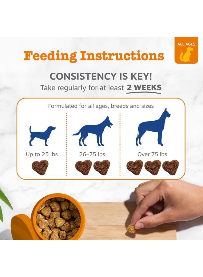 Zesty Paws علاجات الكلاب المتعددة الفيتامينات - الجلوكوزامين والكوندرويتين لدعم المفاصل + إنزيمات هضمية وبروبيوتيك - فيتامينات خالية من الحبوب للكلاب للبشرة والفرو + صحة المناعة - Image 4