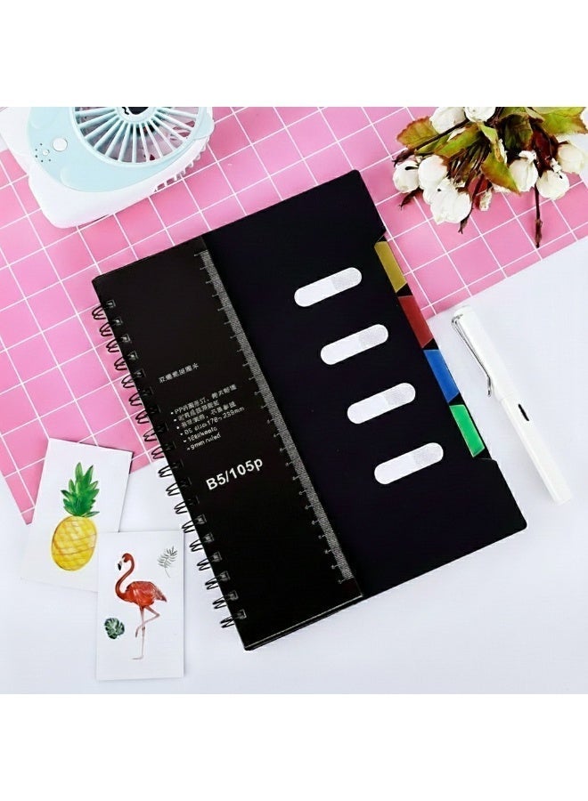 B5 Notebook with 105 Sheets and 4 Color Dividers – Thick 70gsm Paper, Perforated Pages for School, Office & Home Use - Image 4